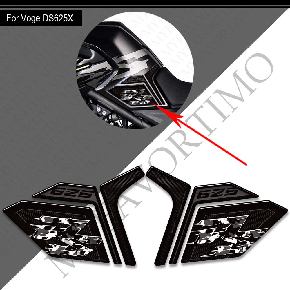 For VOGE 625 DSX DS625X DS625 X DS 625X Adventure Tank Pad Gas Fuel Oil Protector Handguard Fairing Fender Stickers Decals 2025 5