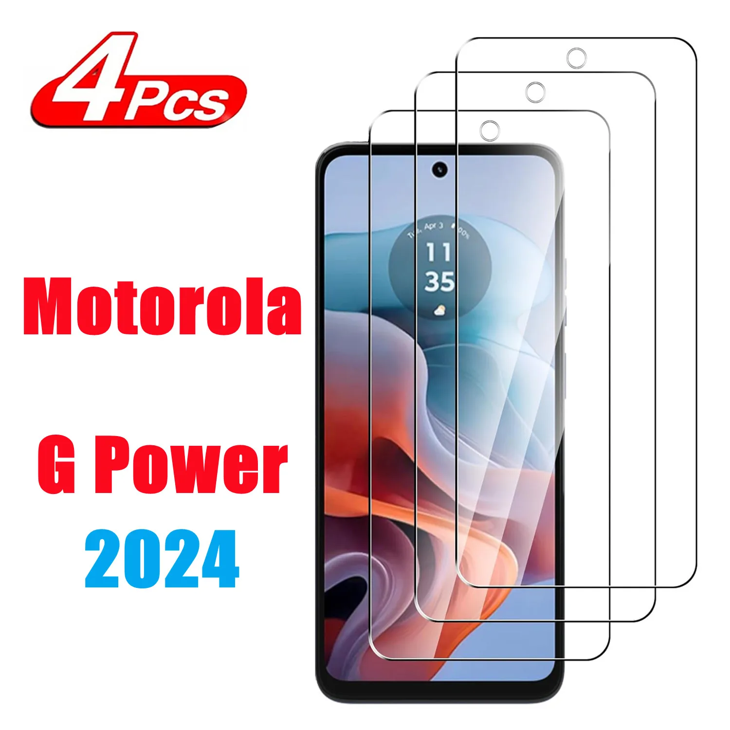 

2/4Pcs For Motorola G Power 2024 Tempered Glass For Moto G Power 2024 Screen Protector Glass Film