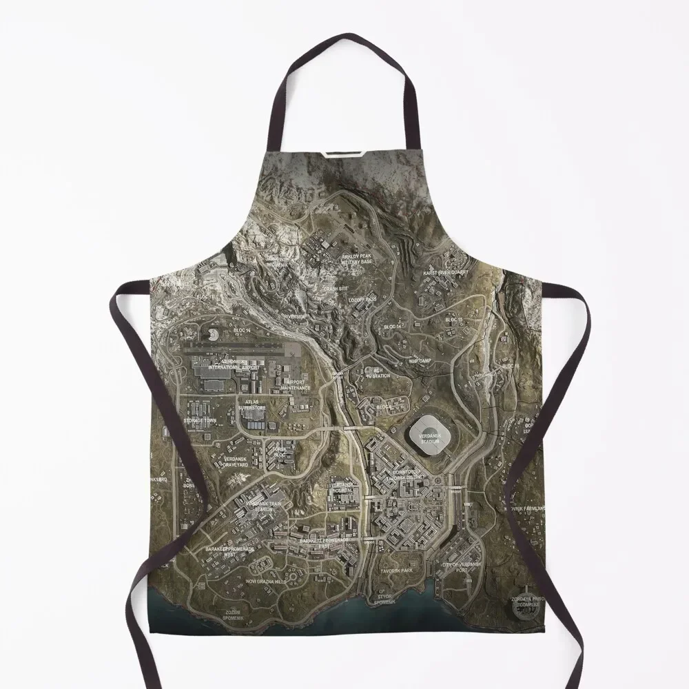 

Warzone Map Apron Kitchen For Women Chef Uniform Women's Apron