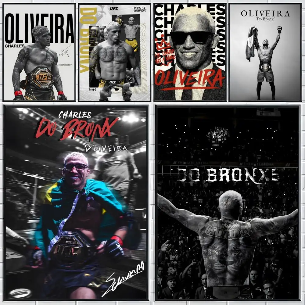 Athlete Charles Oliveira Poster Classic poster and wall art prints are suitable for living rooms, bedrooms,and home