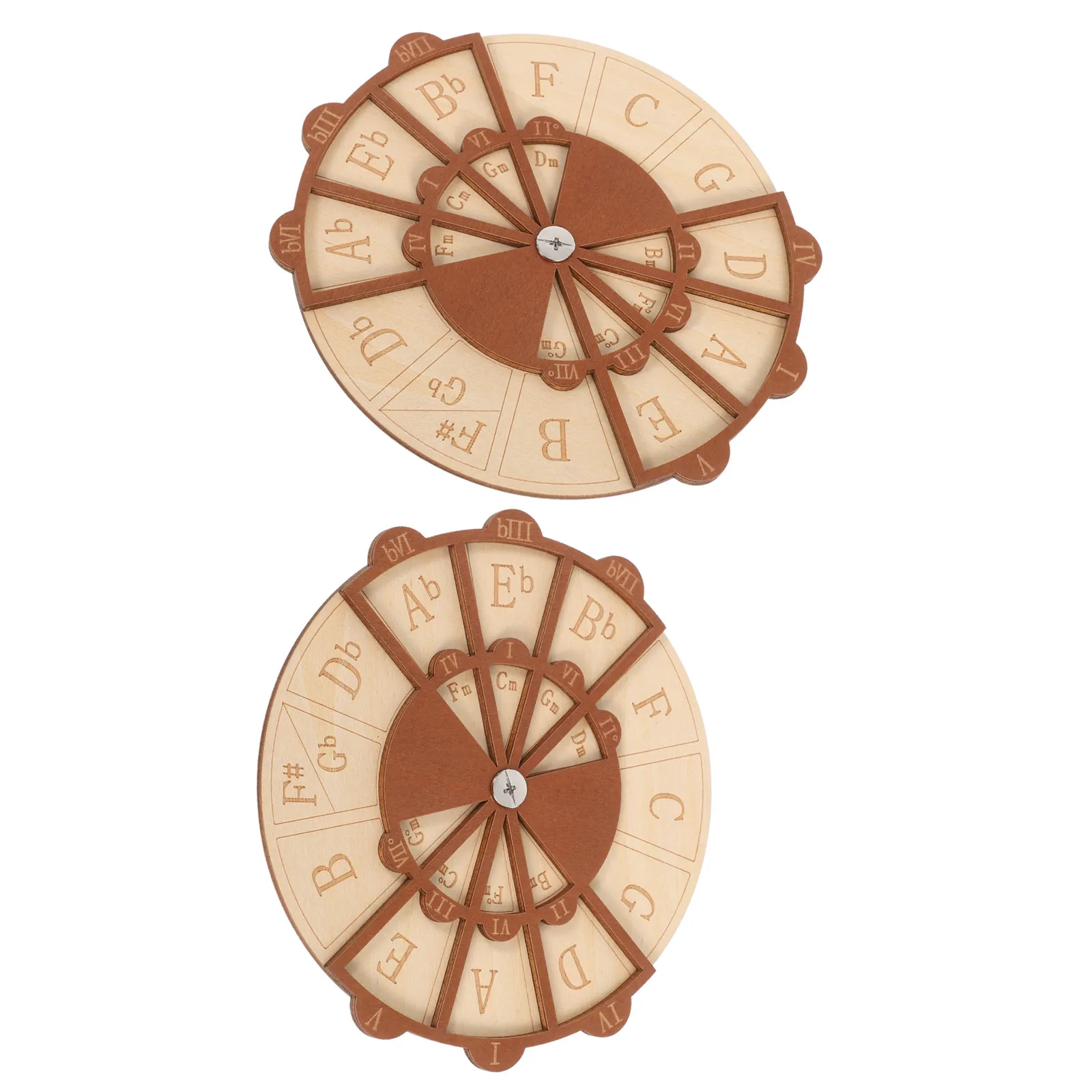 2Pcs Circle of Fifths for Guitar Piano Wooden Chord Wheel Music Theory Learning Aid Guitar Practice Tool Scale Chord Recognition - view 5