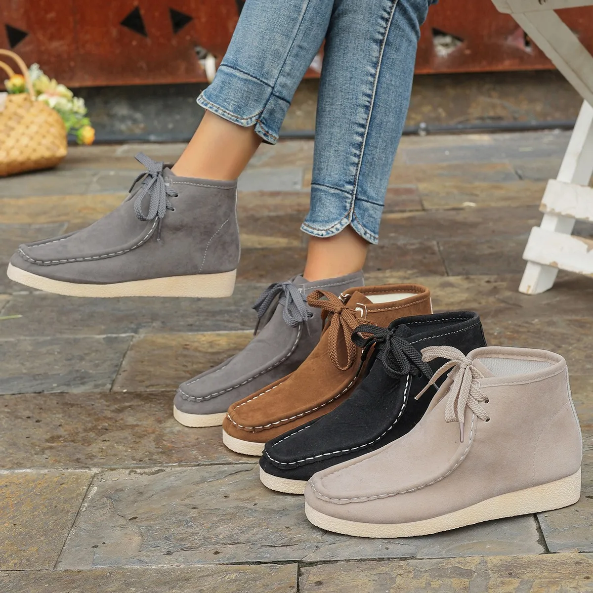 Women Sneakers Spring and Autumn Fashion Casual Warm Shallow Shoes for Women Slip on Lady Comfortable Female Ankle Sneakers