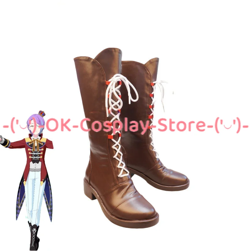 Kamishiro Rui Cosplay Shoes PU Leather Shoes Halloween Carnival Boots Cosplay Props Custom Made