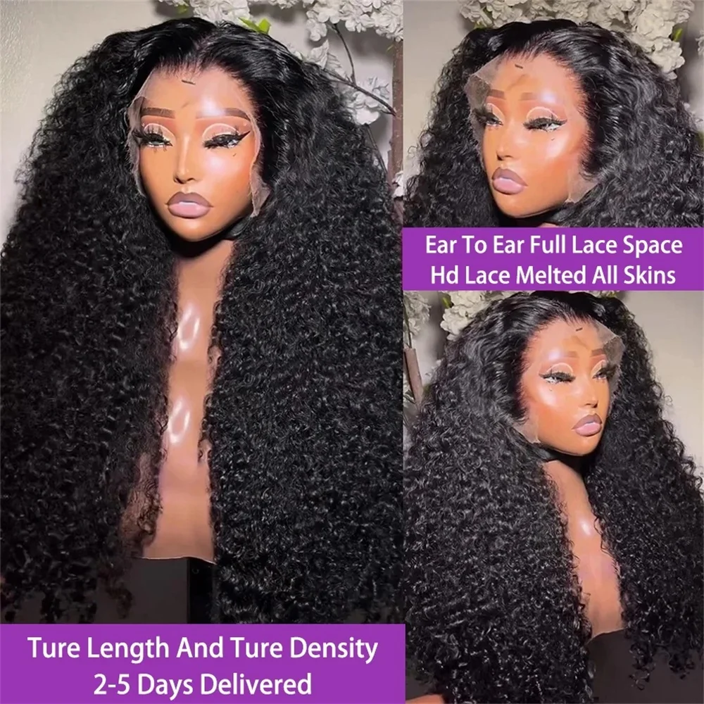 Brazilian 30 34 38 Inches Deep Wave 13x4 13x6 HD Transparent Human Hair Wig 5x5 Glueless Curly Wave Lace Frontal Wigs For Woman