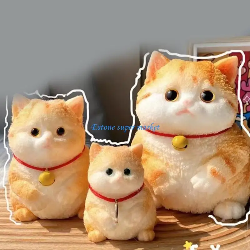090B Novelty Squeeze Toy Simulation Cartoon Kitten Squeeze Toy for Work School