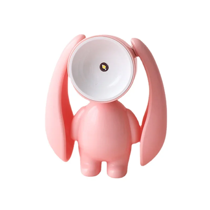 Cartoon Rabbit DIY Sticker Mini Night Light Student Children's Study Room Bedroom Study Sleep Mini Cute Portable Table Lamp