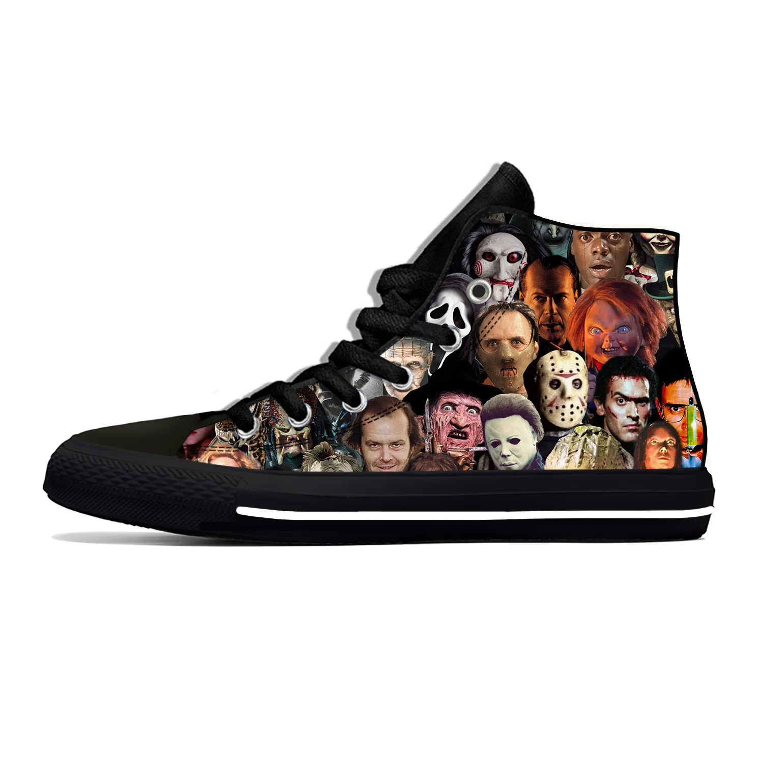 Myer Horror Pinhead Chucky Jaws Ghostface Michael Casual Cloth Shoes High Top Lightweight Breathable 3D Print Men Women Sneakers