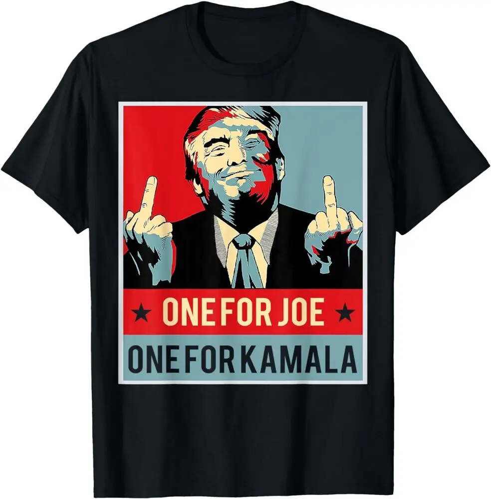 Trump One For Joe One For Kamala T-Shirt Wysokiej jakości 100% bawełna z krótkim rękawem