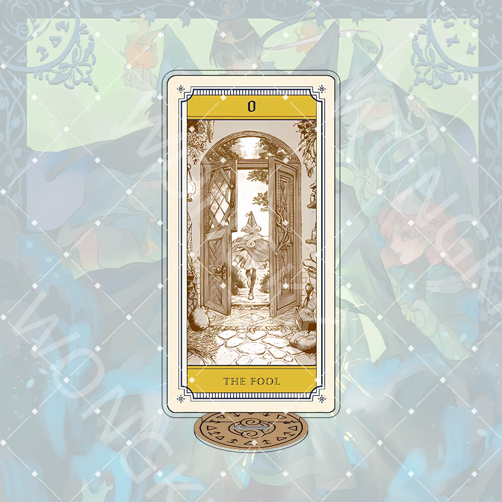 Anime Witch Hat Atelier 15CM Acrylic Stand keychain Anime Stand Coco Qifrey Olruggio Agott Acrylic Tarot Cards Gift For Fans