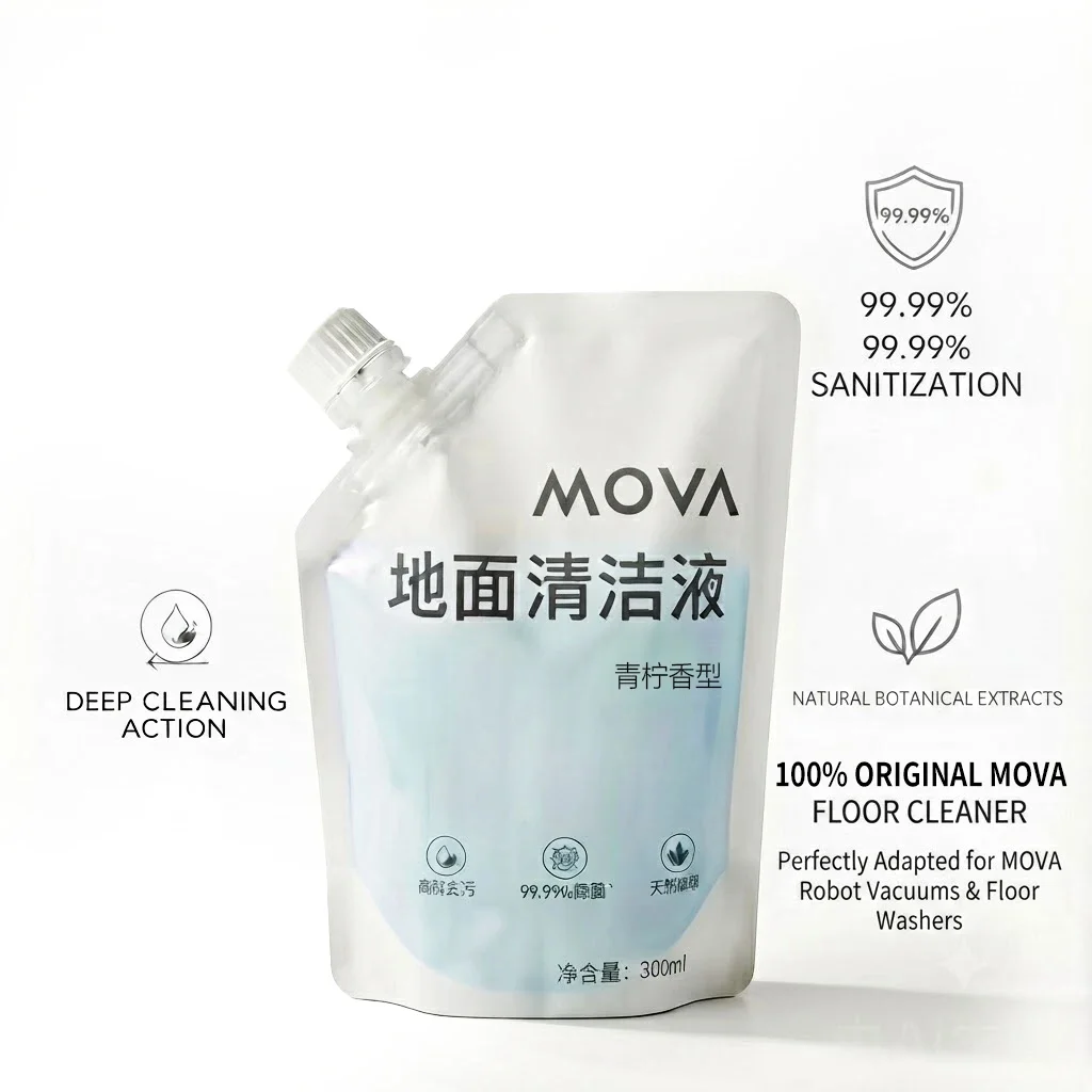 MOVA Original Floor Cleaning Solution Lime Scent Concentrated Liquid for MOVA & Dreame Floor Washer Robot Vacuum 300ml