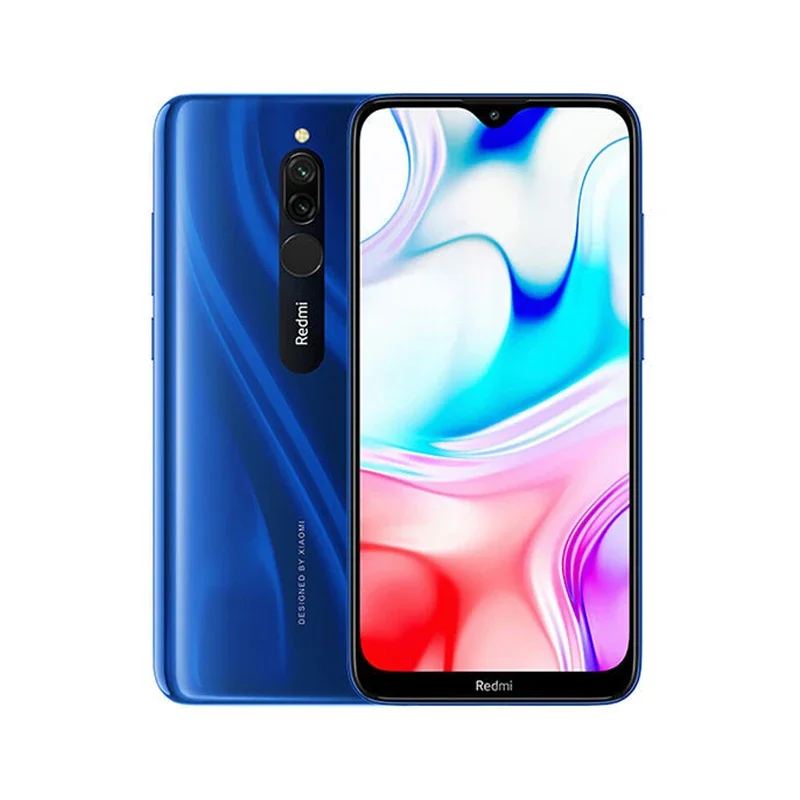 هاتف Xiaomi redmi 8 Android 4G غير مقفول بشاشة 6.22 بوصة وذاكرة وصول عشوائي 4 جيجابايت وذاكرة قراءة فقط 64 جيجابايت جميع الألوان في حالة جيدة هاتف محمول أصلي