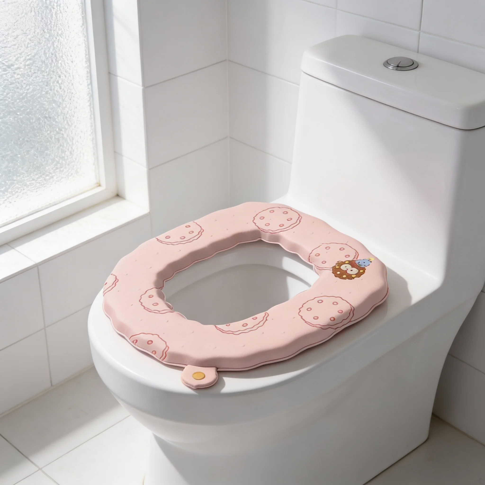 Toilet Seat Cover For General Waterproof Pull-up Lid Opening Anti Slip Four Season Common Toilet Seat Covers