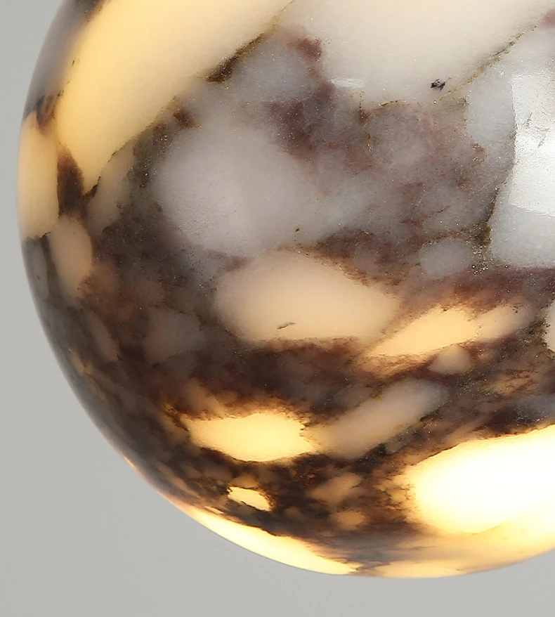 Natural Stone Pendant Lamp 12CM Wire Height Adjustable G9