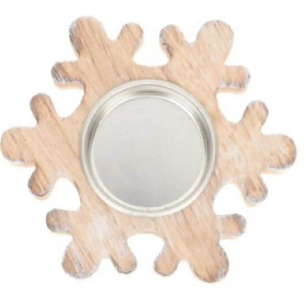 

Nordic Style Christmas Wooden Candlestick Snowflake Love-heart Christmas Tree Candle Holder Pentagram Xmas Tree
