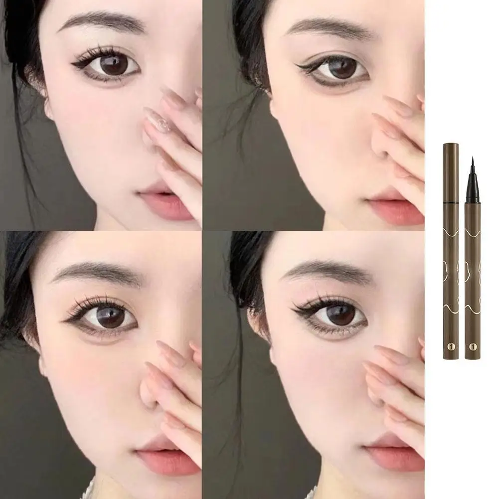 Ultra cienki wodoodporny Eyeliner w płynie koreański makijaż dla kobiet szybkoschnący gładki Eyeliner długotrwały dolny długopis do rzęs Cosmet Z8z4