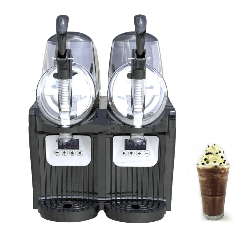 5L Double Tank Slush Machine 300W Snow Melting Machine Commercial Smoothies Granita Machine Ice Slusher