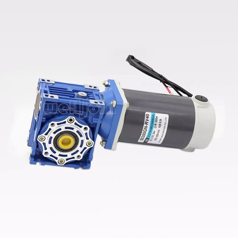 Imagem -02 - Motor da Engrenagem do Verme do Torque Alto 5d300gd-rv40 Dc12v 24v 300w 9a Chegada Nova 1800r Min