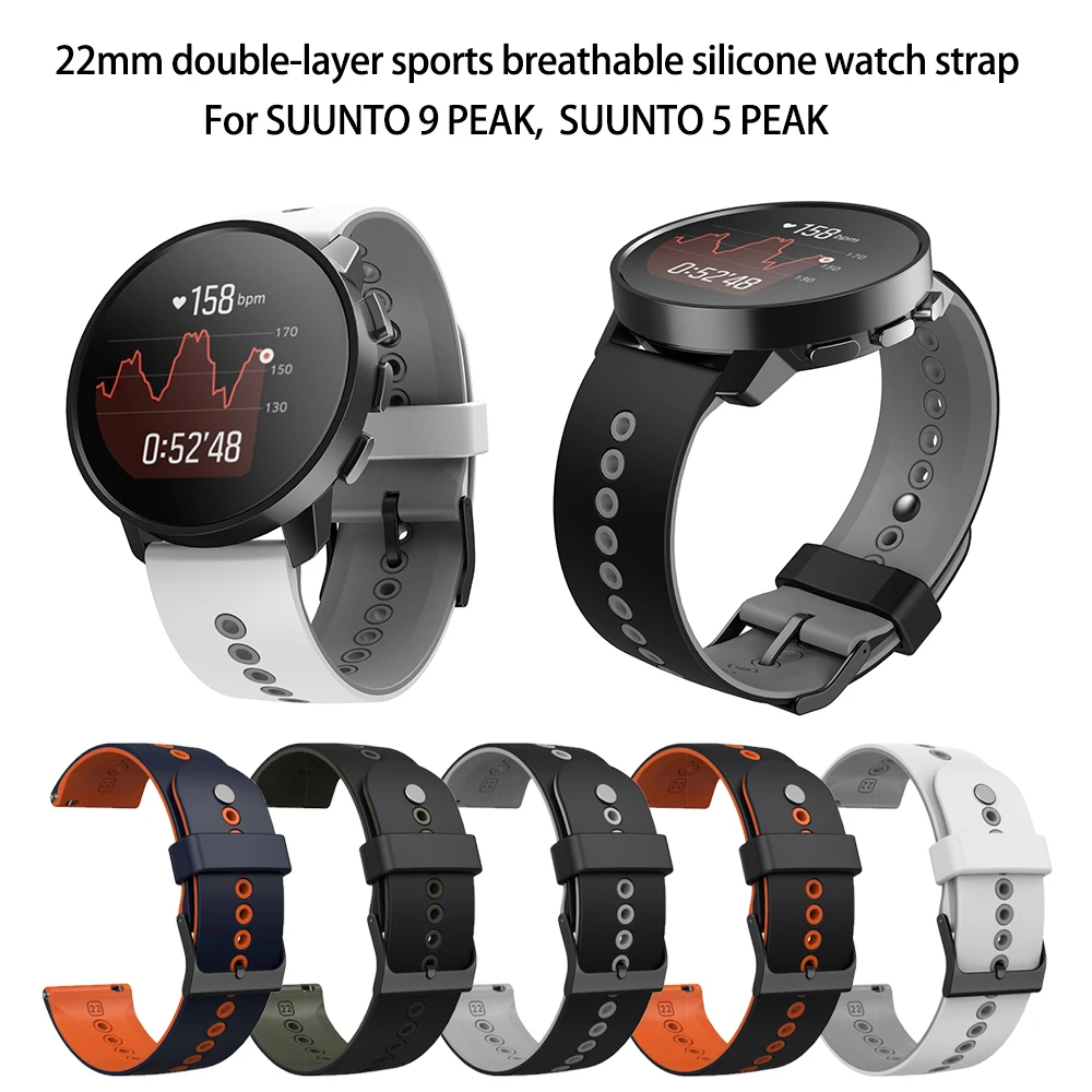 ForSUUNTO 9 peak Silicon Watch Band SUUNTO 5 peak Galaxy Watch46  22mmSports Breathable Watch Wrist Band