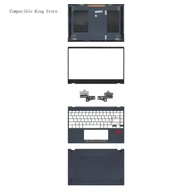Laptop Cover LCD Back Cover Front Bezel For ASUS Zenbook 13 UX325 UX325A UX325J UX325E U3700J Palmrest Lower Bottom Case Hinges