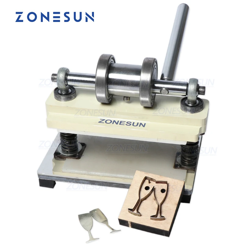 ZONESUN Manual Leather Die Cutting Machine Handmade Earring Die Cuts Pressing Machine For Custom Clicker Die Steel Rule Die