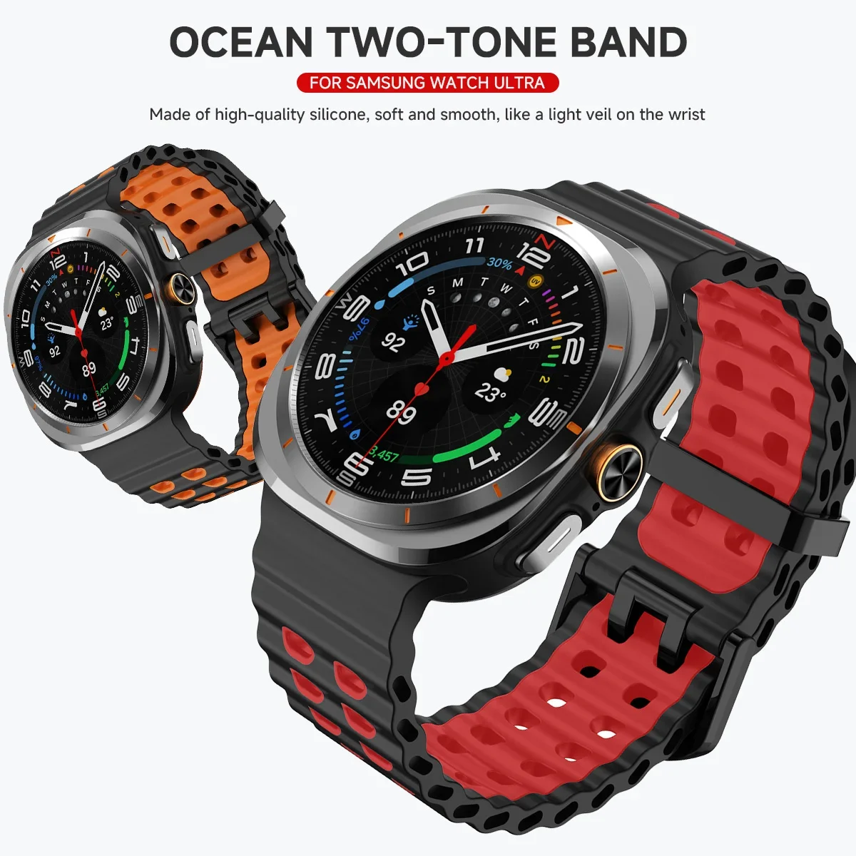 Marine-Armband für Samsung Galaxy Watch Ultra2 Sport Silikon-Armband für Samsung Galaxy Ultra 2024 2025 Uhrenarmband Zubehör – Detail 5