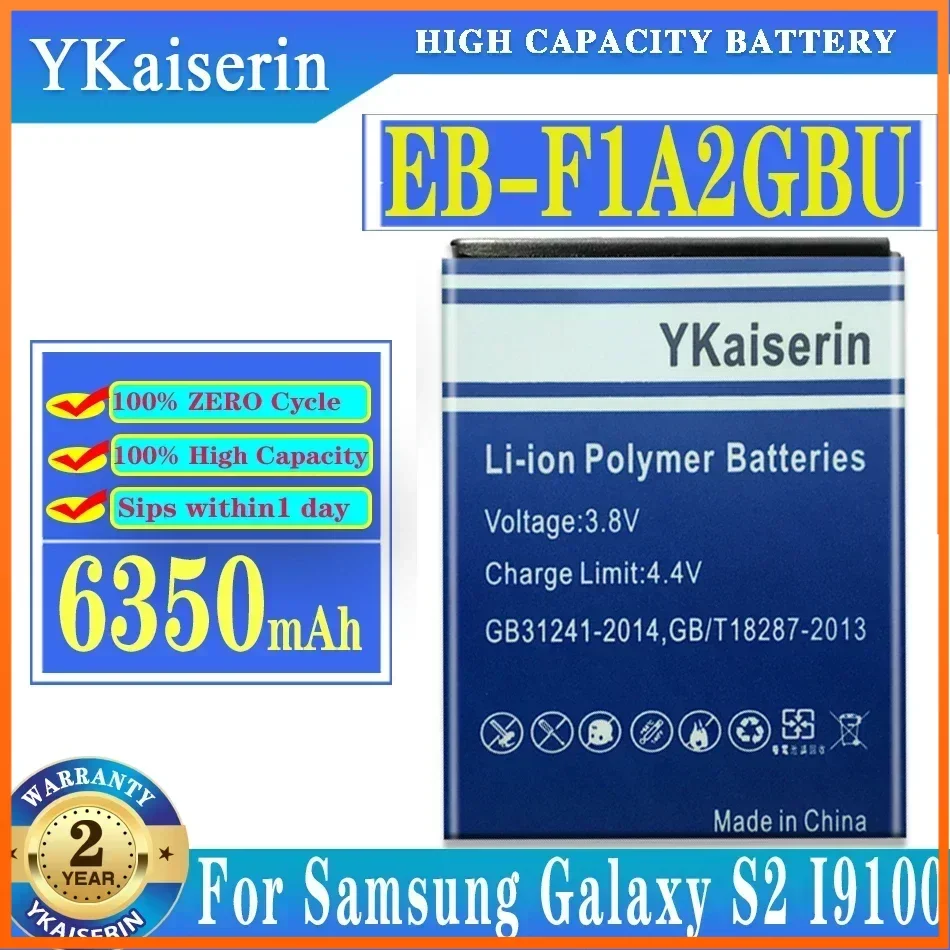 YKaiserin 6350mAh Battery for Samsung Galaxy S2 I9100 I9103 I9105 I9100G I9108 I9050 S II EB F1A2GBU Mobile Phone Batteries