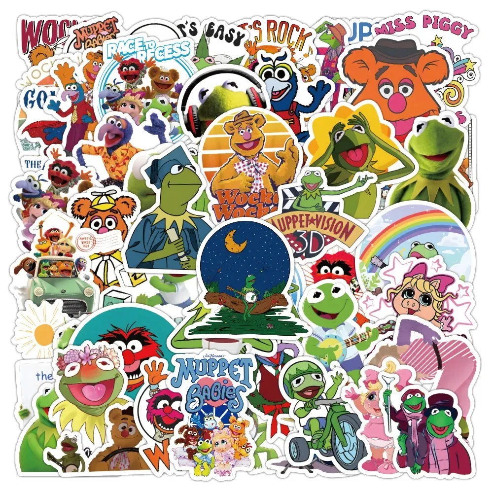 50 Adesivos de Graffiti do Kermit, o Sapo, do Programa Muppet, Adesivos de Desenho Animado para Telefone, Computador, Caderno, Material de Escritório, Brinquedos DIY e Secretos