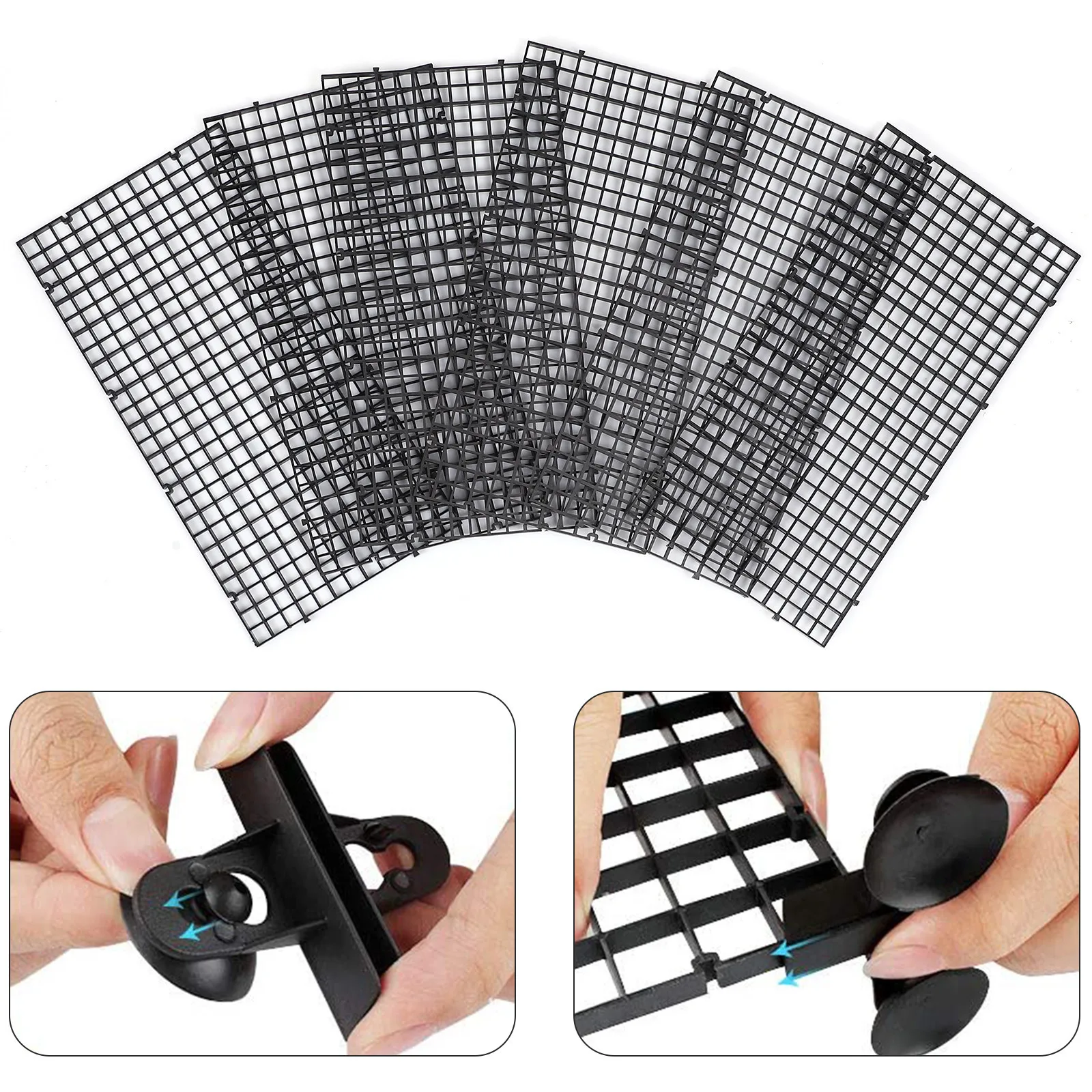 

1Set Fish Tank Divider Set Black Plastic Grid Aquarium Panel Separator for Isolation Fish Tank Supplies Aquarium Divider