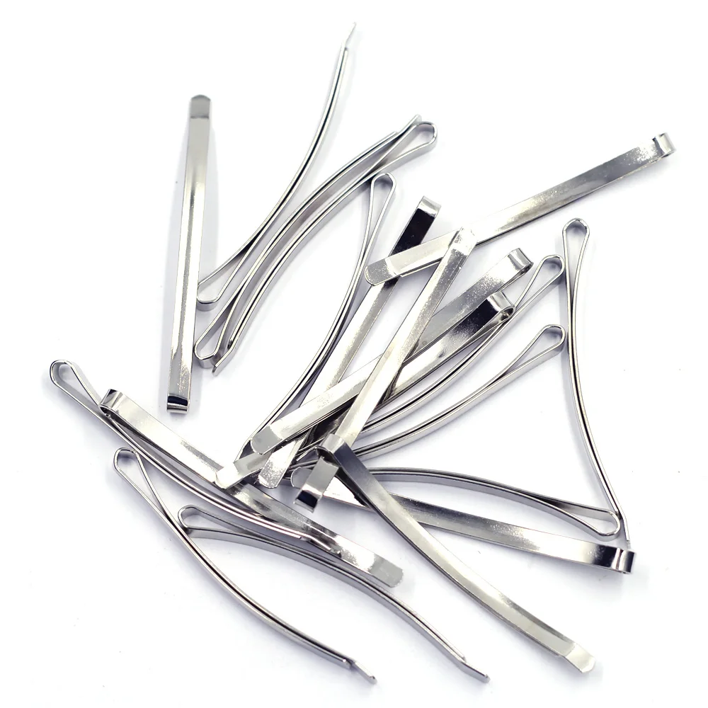 

300Pcs Hair Clips Barrettes Arch Silver Tone Charms Fashion Jewelry Making DIY Finding 61x4mm