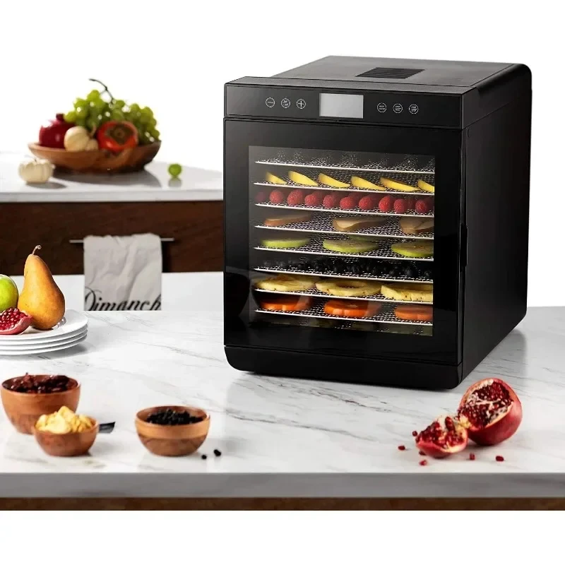 Food Dehydrator Machine Digital Adjustable Timer Temperature Control Keep Warm Function Dryer Jerky Herb Meat Beef