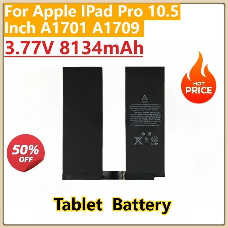 

Новый сменный аккумулятор для планшета 3,77 В 8134 мАч для Apple iPad Pro 10,5 дюймов A1701 A1709 литий-ионный