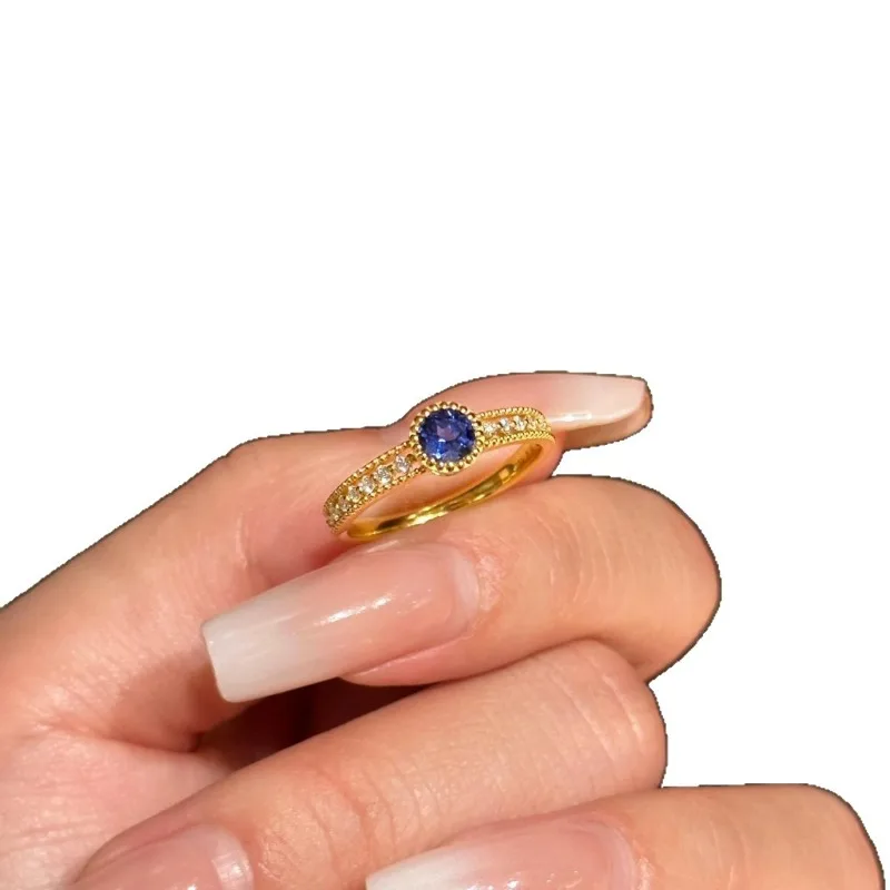 ضوء الفاخرة المتخصصة تصميم الشعور مزاجه السبابة الدائري الملحقات تقليد الياقوت خاتم صغير رائعة الزركون المجوهرات