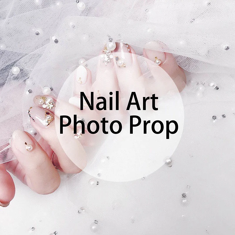 

Nail Art Lace Pearl Showing Shelf Gauze Photo Props Nail Mesh Manicure Photography Background Lace Mesh Cloth Nail Accessories