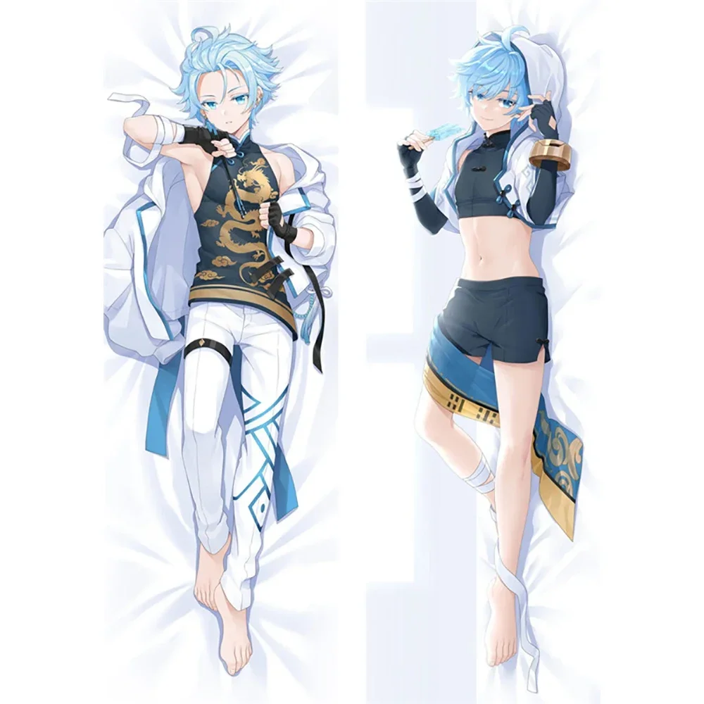 

60*180cm Genshin Impact Chongyun Dakimakura Body Pillow Case 2 Side Custom Printing Pillow Covers Throw Soft Pillowcase Gifts