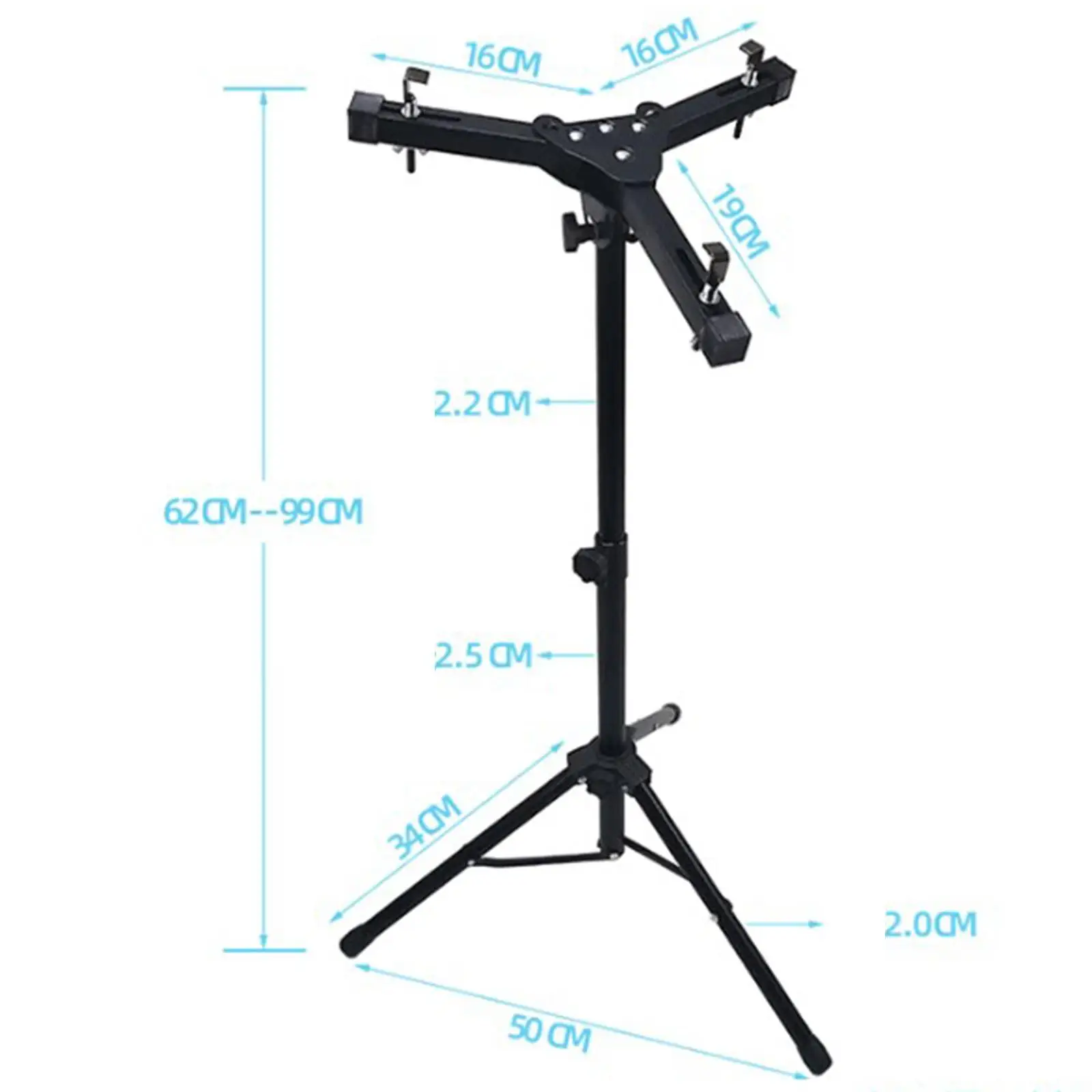 Snare Stand Drum Pad Stand Height Adjustable Multi Angle Adjustment with Tripod Base Snare Drum Base Drum Stand for Aldults