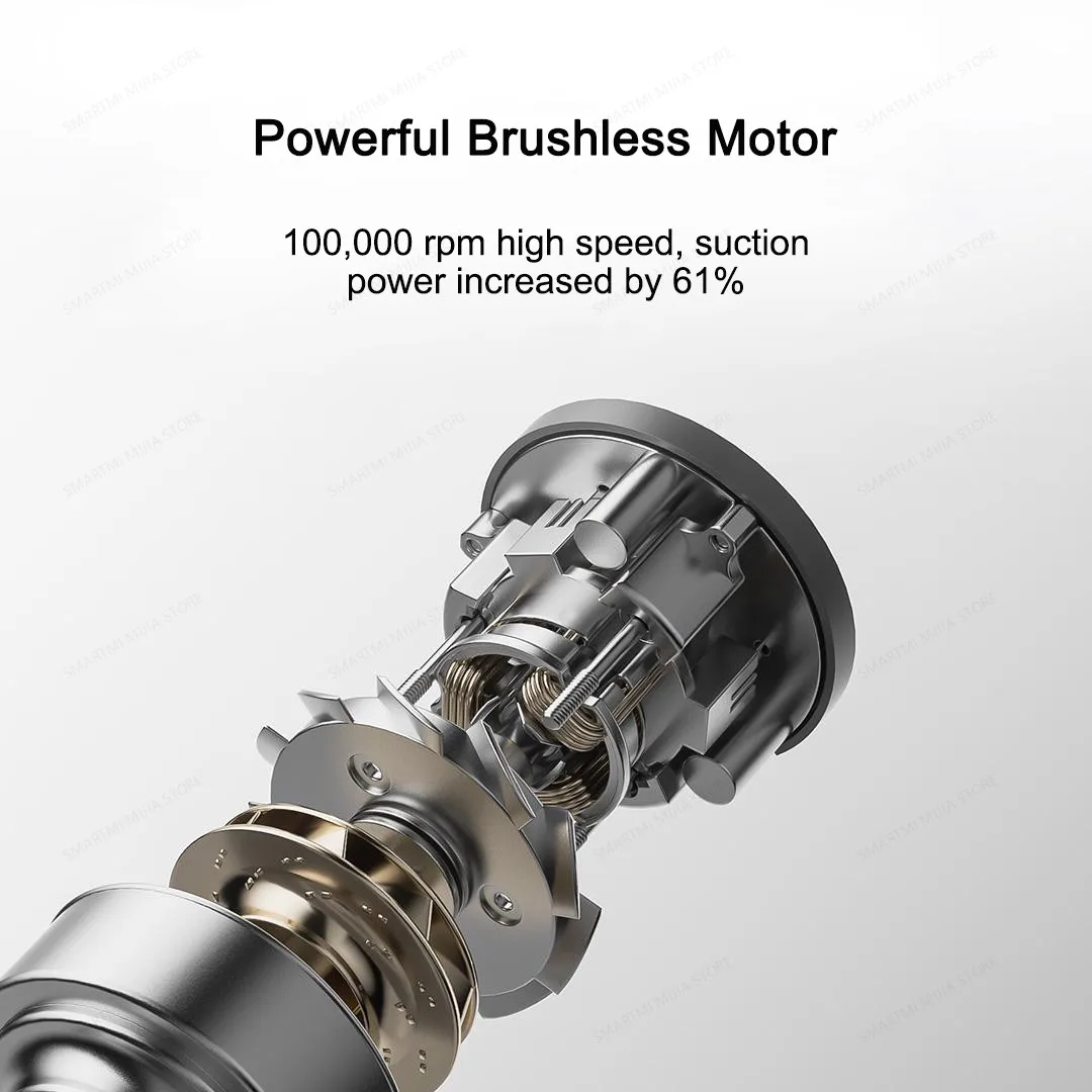 مكنسة كهربائية للسيارة XIAOMI MIJIA بقدرة 21 كيلو باسكال، شحن سريع من النوع C، كوب غبار 150 مل، للمكانس الكهربائية اللاسلكية المنزلية، بطارية 2400 مللي أمبير في الساعة