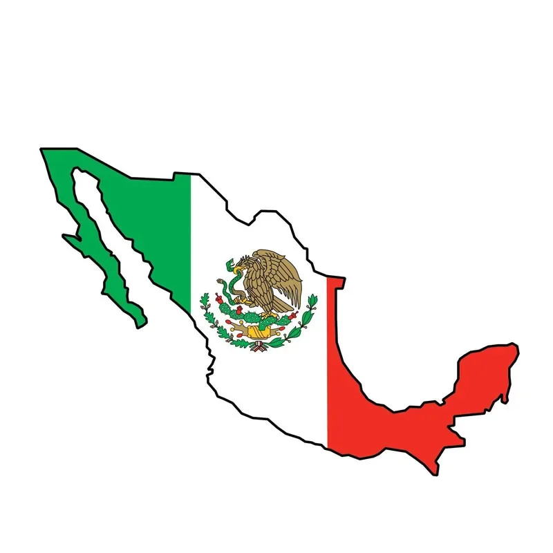 

Mexican Window Flag Car Sticker Country Map Decal