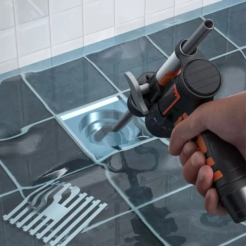 Pulisci senza fili, batteria ricaricabile, WC, cucina, tubi idraulici, strumento di dragaggio, draga fognaria