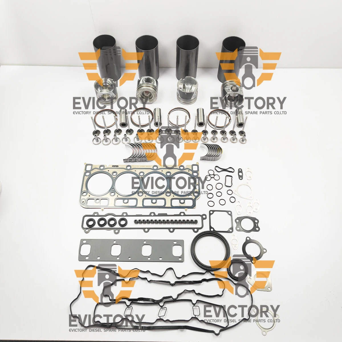 For Doosan D34 Engine Overhaul rebuild kit Piston Ring Liner Gasket bearing