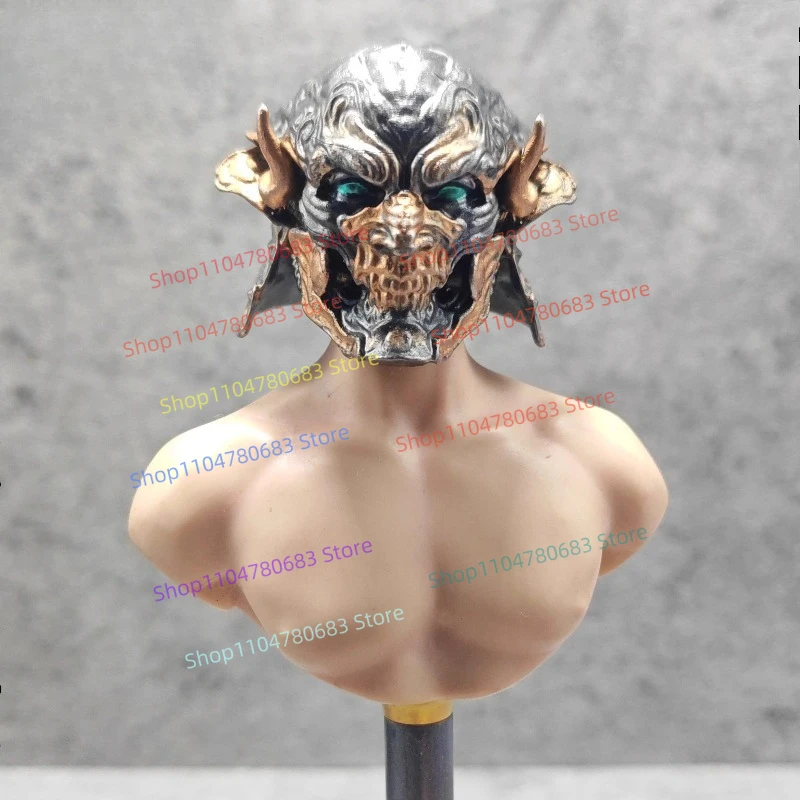 

1/12 Scale 6 Inch Movable Fist Samurai Head Carving Accessories Function Dummy Clothing Ornaments Gifts