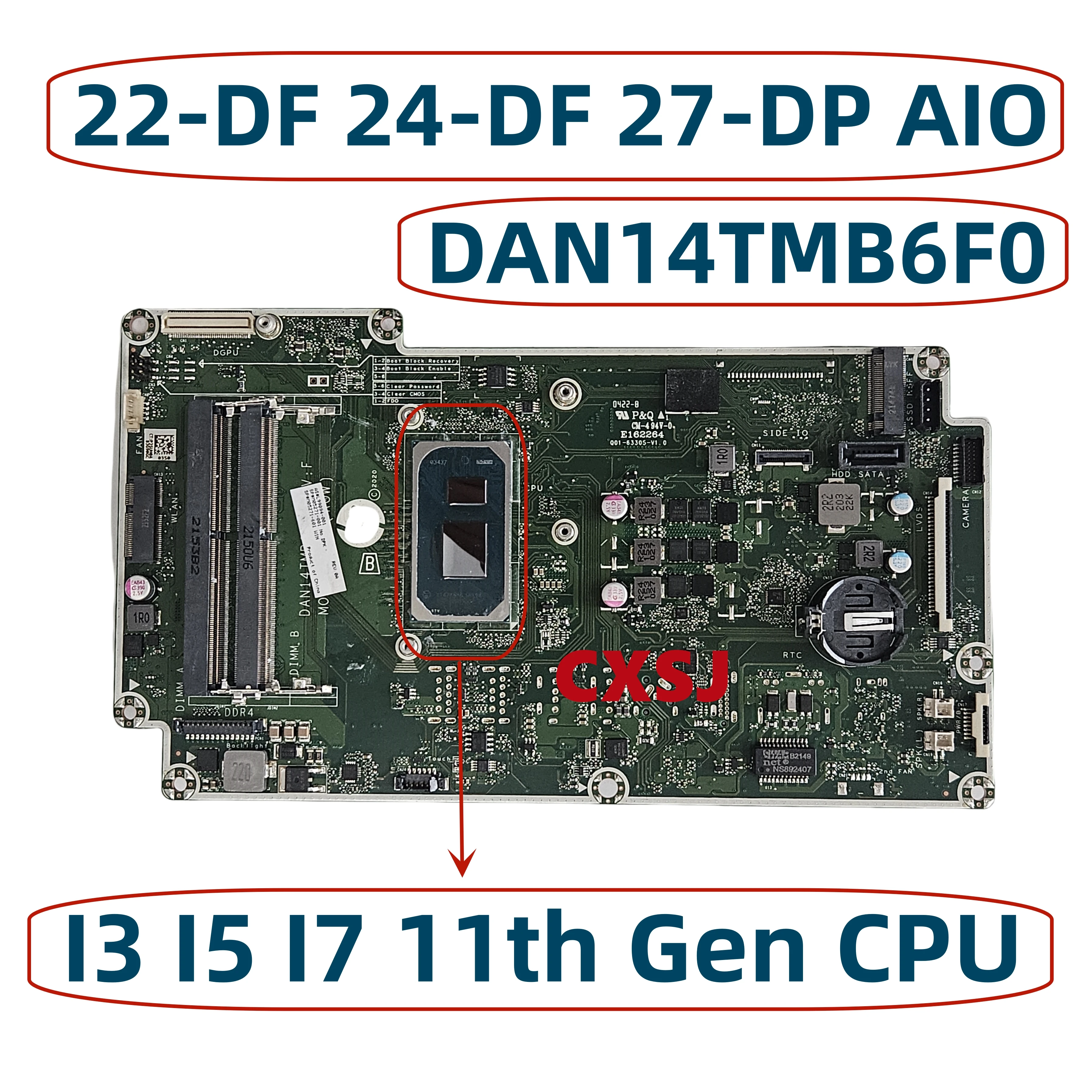 

Original For HP 22-DF 24-DF 27-DP AIO Motherboard M05271-001 L99094-001 M05271-601 DAN14TMB6F0 N14T With I3 I5 I7 11th Mainboard