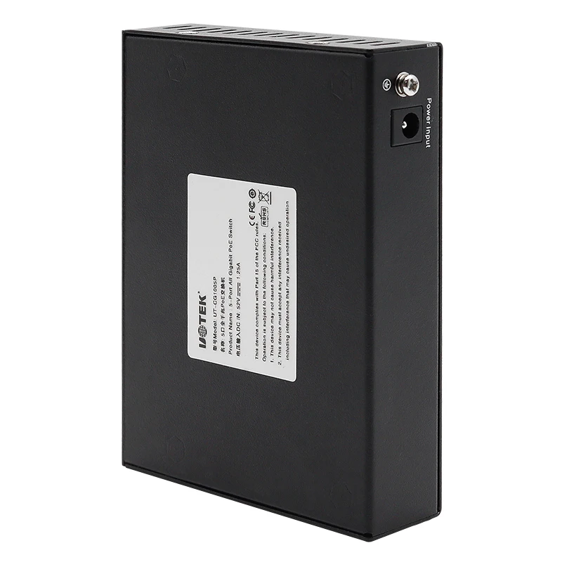Switch Ethernet POE non gestito Gigabit completo a 5 porte UOTEK DC52V Supporto IEEE802.3af/at PSE Power UT-CG1005P