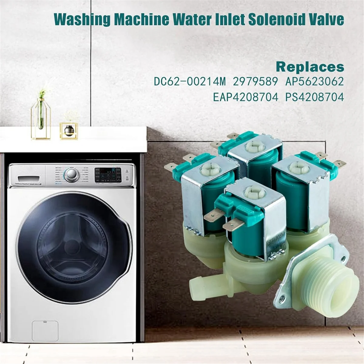 삼성의 새로운 DC62-00214M 세탁기 워터 밸브가 DC62-00214M을 대체합니다. 2979589   AP 5623062   PS 4208704   EAP 4208704