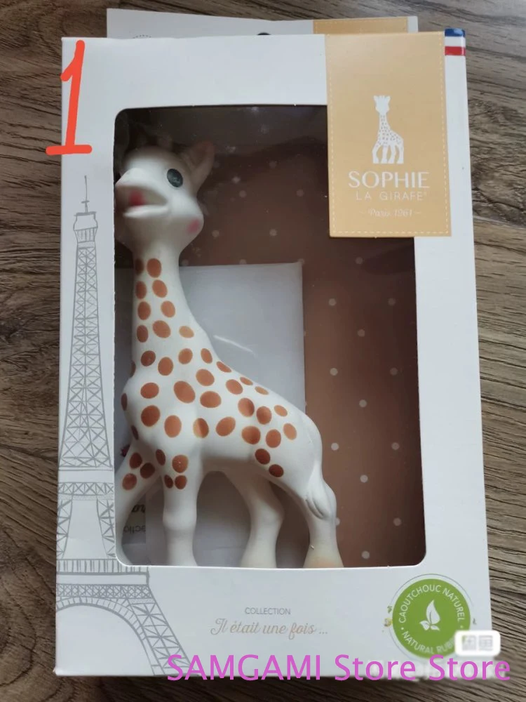 BPA Free Natural rubber latex Fanfan Giraffe Teether Soft Baby Teething Toy Pendant Giraffe  the teether