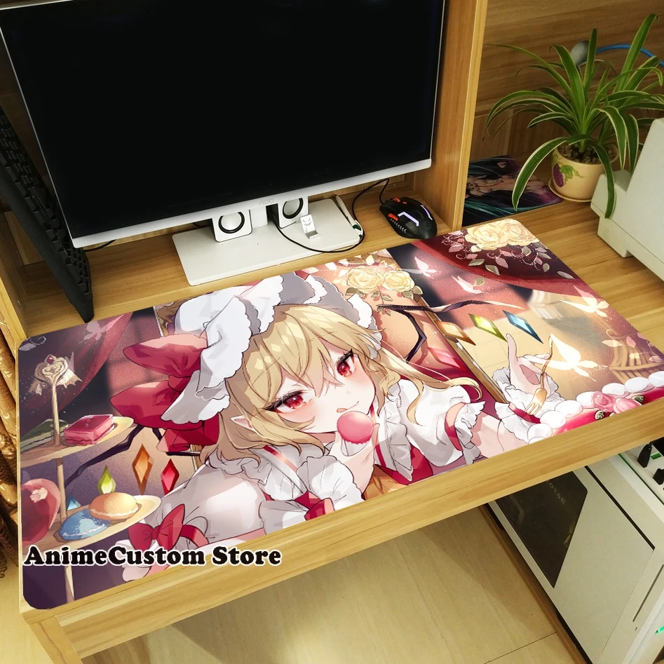 Anime  Flandre Scarlet Cosplay Anti-slip Mouse Pad Laptop Mice Mat Table Keyboard Mat Thicken Playmat Otaku Gift