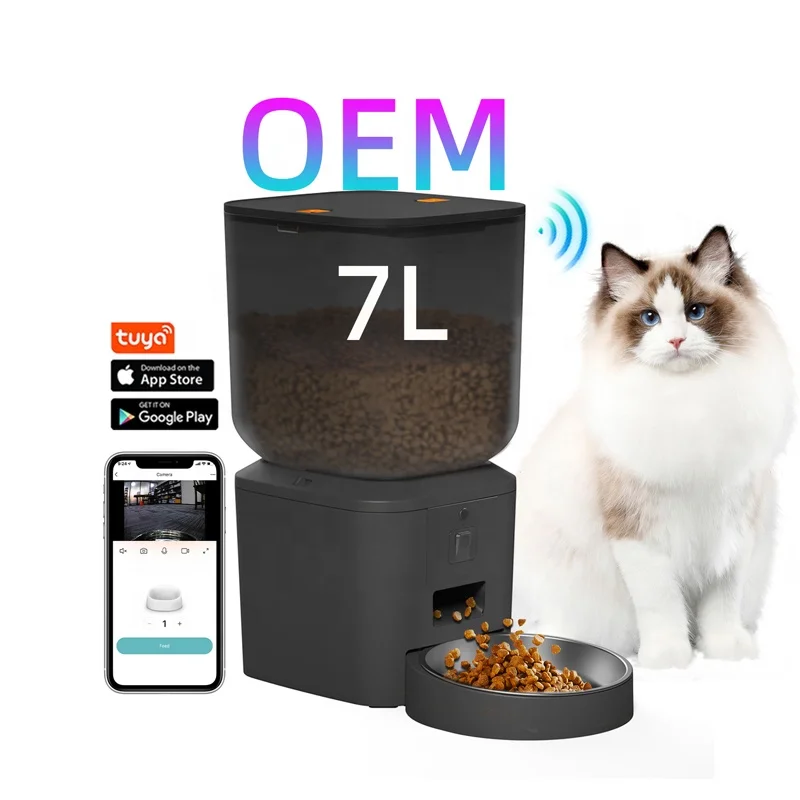 Hot Selling Wholesale Multifunctional 7L Big Capacity Dog Cat Wifi Design Automatic Dispenser 5G With 1080p Camera Pet Feeder