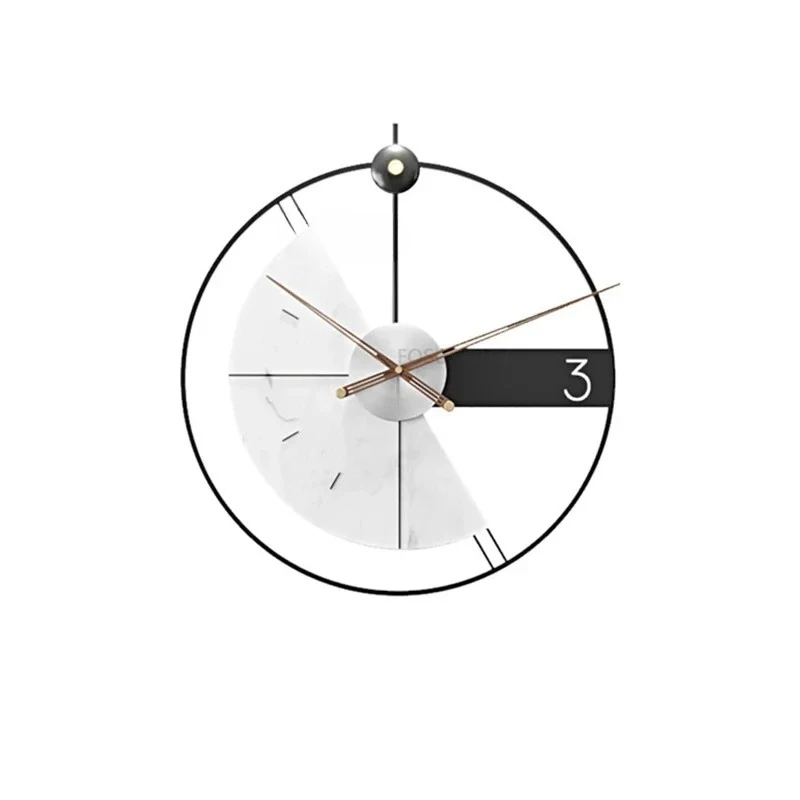 Nordic Metal Wall Clocks Living Room Furniture Decorative Clock Creative Personality Luxury Entrance Silent Wall Clock T