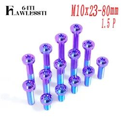 FLAWLESSTI M10x23-70 1.5 Pitch Gr5 Titanium Bolts Swingarm Exhaust Pipe Rear Shock Brake Caliper Bolt For S1000RR Xmax 300