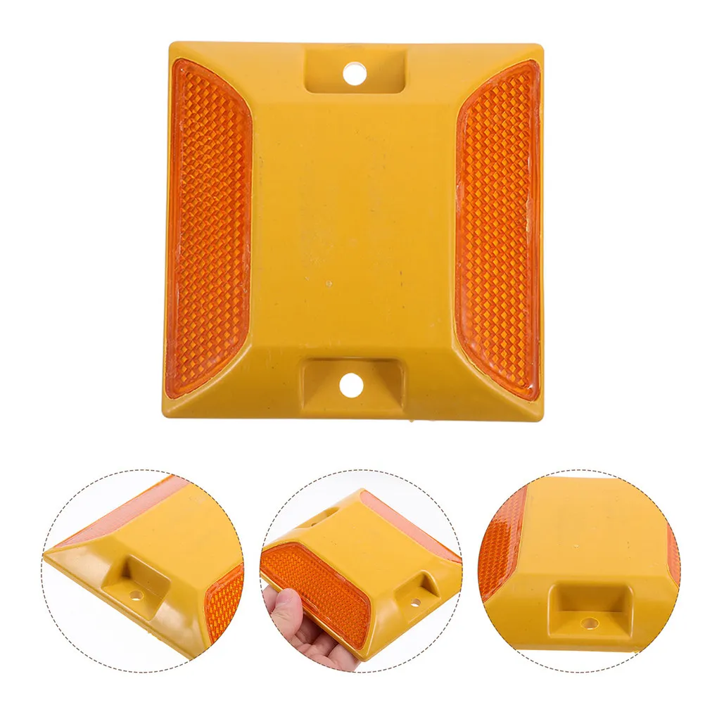 Reflective Road Markers Plastic Pavement Studs for Driveway Parking Lot Emergency Safety High Contrast Night Driving