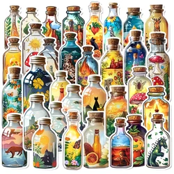 50pcs Cartoon Big World in a Bottle Graffiti Stickers Personalized Decorative Guitar Notebook Decals